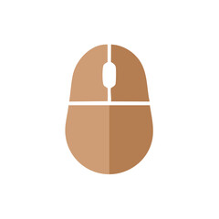 Poster - Computer mouse icon digital device simple graphic design light brown shades