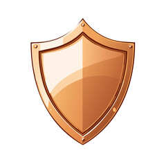 Poster - Metallic shield badge, vector illustration, security emblem for app or logo design.
