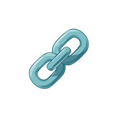Poster - Teal Cartoon Link Illustration Chain Symbol Connection Element