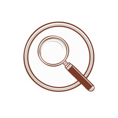 Poster - Magnifying Glass on Circle Background for Search, Find, Investigation Illustration