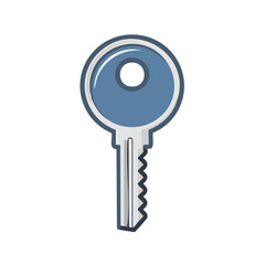 Poster - Stylized Key Illustration Security Solution Safe Access Control Lock