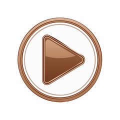 Poster - Play Button Illustration Media Player Controls Circular Symbol Glossy Vector Design