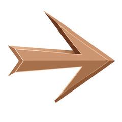 Poster - Three Dimensional Metallic Arrow Pointing Right Directional Navigation Symbol