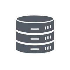 Poster - Abstract server data base stack, server disk array symbol, server data storage