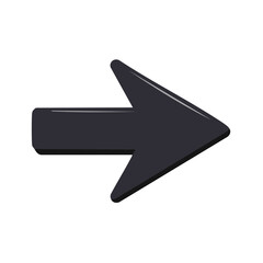 Poster - Rightward Direction Arrow Design Element Navigation Sign Isolated