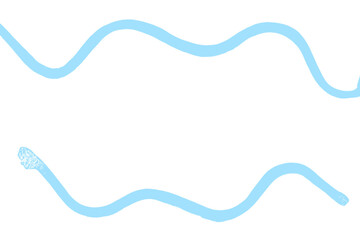 Poster - Light Blue Wavy Frame, Halftone Dotted Texture Overlay, Abstract Water Wave Border, Transparent Vector Illustration, Fluid Artistic Design, Modern Graphic Element