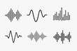 © Johann - Audio Waveform Icon Set, Sound Wave Symbols, Digital and Analog Signal Lines, Music Equalizer, Voice Recording Elements, Electronic Frequency Spectrum, Transparent Vector Illustration