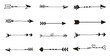 © Rafay - Hand Drawn Decorative Arrow Vector Set – Boho Style Black Line Arrows Collection