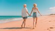 © komori - Couple Walking on Beach