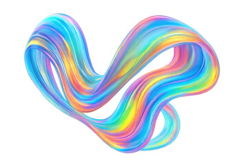 Fototapete - Bright, multicolored paint swirling in a dynamic, fluid motion, creating an eye-catching abstract shape against a transparent background