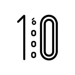 Poster - A stylized clock face showing one o clock with a colon and three smaller circles present in black