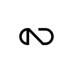 Poster - A minimalist rendering of an abstract monogram featuring a combination of circular and angular shapes