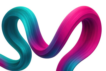 Poster - Multicolored paintbrush stroke swirling dynamically, generating abstract artistic pattern