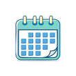 © Anastasiia - Calendar icon with a page peeling away showing appointment tracker organization scheduling schedule reminder event planning