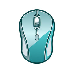 Fototapete - Sleek Computer Mouse Icon Illustration for Technology and Productivity Concepts