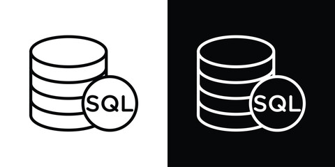 SQL icon in vector. Logotype