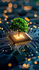 Poster - Tree on circuit board