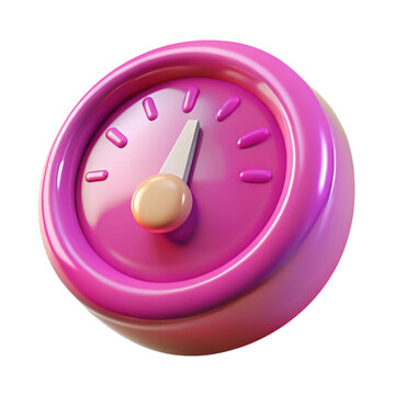 3d rendering of a pink and beige gradient gauge on black background for abstract purposes
