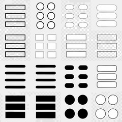Fototapete - Modern minimal hamburger menu icon vector set in black and white, ideal for mobile apps, websites, and UIUX design projects