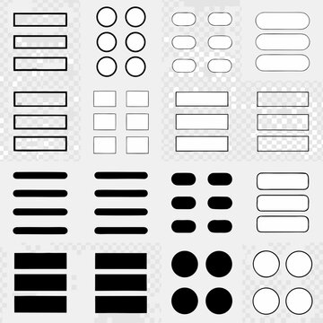 Modern minimal hamburger menu icon vector set in black and white, ideal for mobile apps, websites, and UIUX design projects
