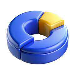 Poster - Glossy 3d circular chart representing business financial data and statistical information