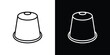 © Xevier - Coffee capsule icon illustration symbol or logo collection.