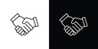 © Xevier - Shake hands icon illustration symbol or logo collection.