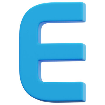 3D E Icon