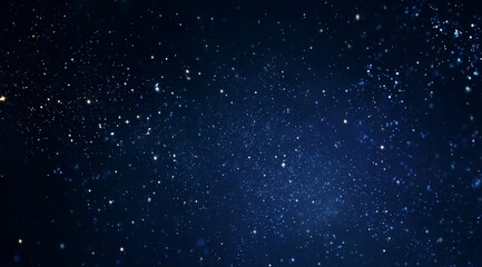 Wall Mural - Dark Blue Cosmic Background with Shimmering Stars