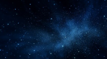Wall Mural - Dark Blue Starry Night Sky Cosmic Background