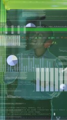 Poster - Animation of data processing against african american male engineer working at server room