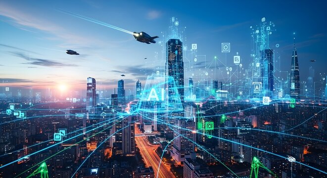 Abstract Futuristic Digital Technology Background