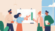 © Hariyanto Bromantio - Business team analyzes growth chart in meeting with positive collaboration