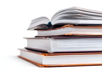 Poster - Stack of colorful books PNG with a transparent background for educational materials.