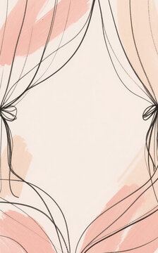 Markers, acrylic painting, simple sketches, bold lines. Wedding background for wedding invitations. Romantic, aesthetic, and luxurious vibe.