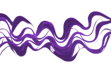Leinwandbilder - Abstract purple waves creating a flowing design on a transparent background, suitable for various design projects
