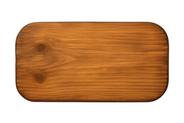 Leinwandbilder - Rectangular wooden board with rounded corners on a transparent background, perfect for food presentation or kitchen-themed designs