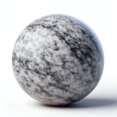 Aufkleber - Spherical stone object shows swirling pattern on a white surface with soft, diffused lighting.