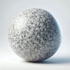 Aufkleber - Polished sphere shows a grey and white mottled pattern creating a textured, smooth, stone effect.