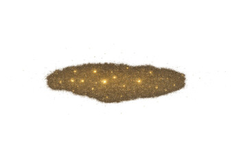 Poster - Gold glitter sparkling particles creating a trail on transparent background, ideal for adding a touch of magic to designs