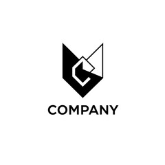 Poster - Geometric logo design with letter C in a modern and abstract style
