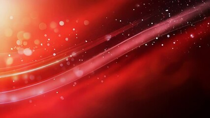 Aufkleber - Red abstract background with light trails and particles flowing