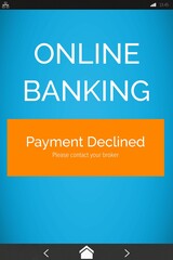 Poster - Online banking text on mobile screen