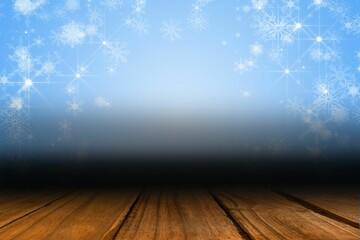 Poster - Shimmering light design over boards