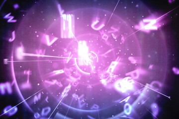 Poster - Blue and purple technology interface