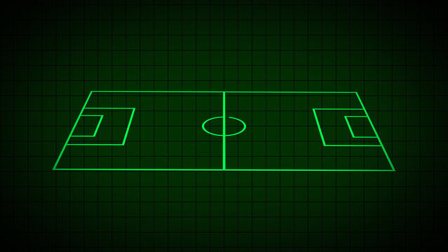 Football field icon illustration. Football pitch icon line style design. Graphic icon for sport area, game and training.