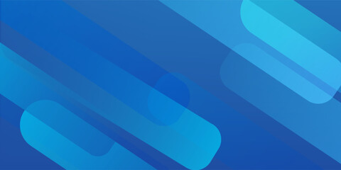 Poster - Abstract blue background with diagonal lines. Dynamic shapes composition. Vector illustration