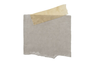 Poster - Weathered masking tape holding torn paper edge, revealing textured surface with vintage aesthetic against transparent backdrop