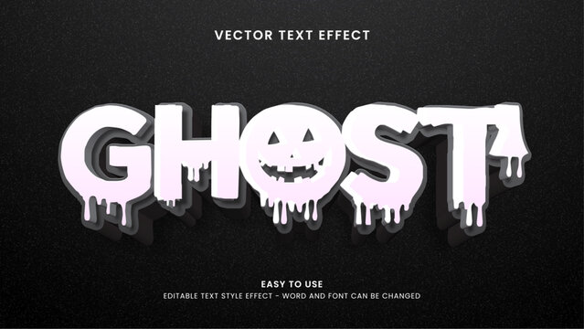ghost editable text effect ghost editable 3d text