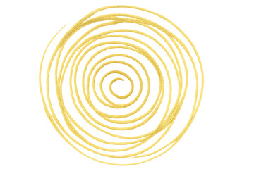 Poster - Golden spiral forming concentric circles, creating an elegant and abstract design on a transparent background